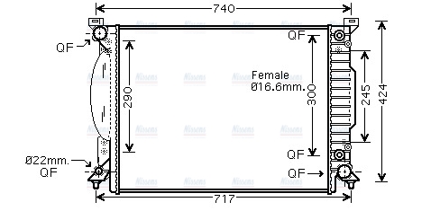 AVA Coolant Radiator AI2205