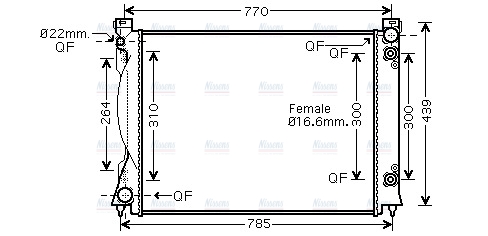 AVA Coolant Radiator AI2236