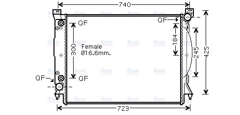 AVA Coolant Radiator AI2246