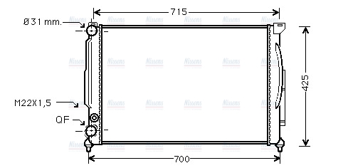 AVA Coolant Radiator AIA2105