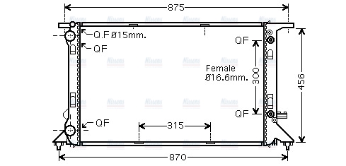 AVA Coolant Radiator AIA2293