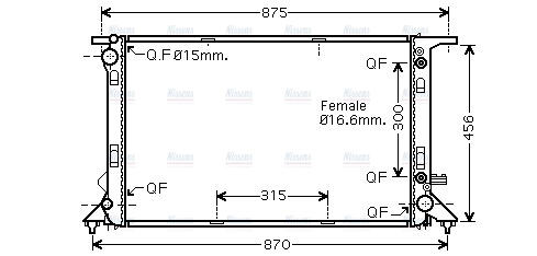 AVA Coolant Radiator AIA2309