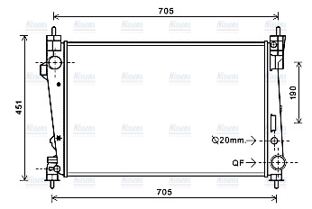 AVA Coolant Radiator AL2123
