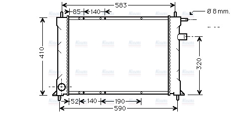 AVA Coolant Radiator AU2111