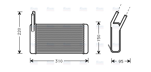 AVA Cabin Heater Core AU6131