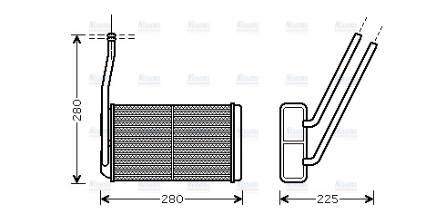 AVA Cabin Heater Core AU6177