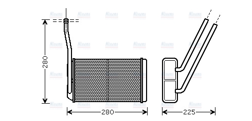 AVA Cabin Heater Core AU6195