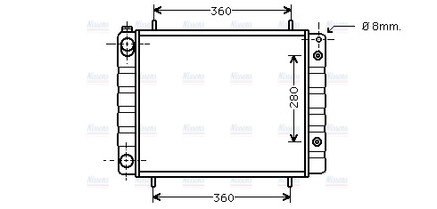 AVA Coolant Radiator AUA2082