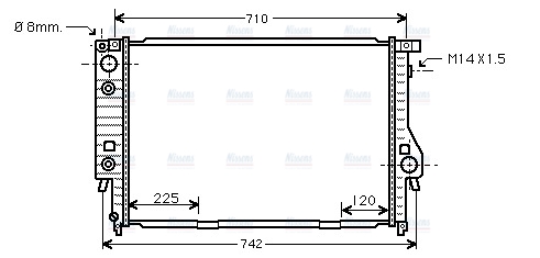 AVA Coolant Radiator BW2094