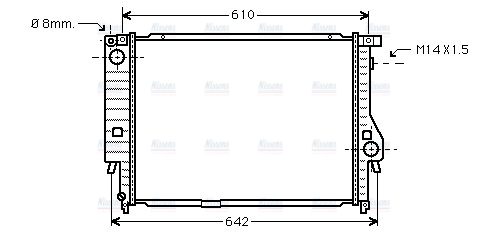 AVA Coolant Radiator BW2144