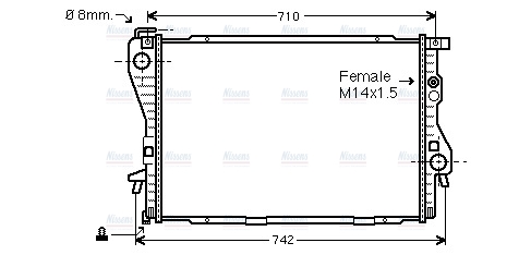 AVA Coolant Radiator BW2176