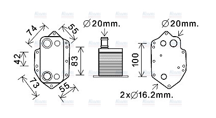 AVA Oil Cooler BW3554