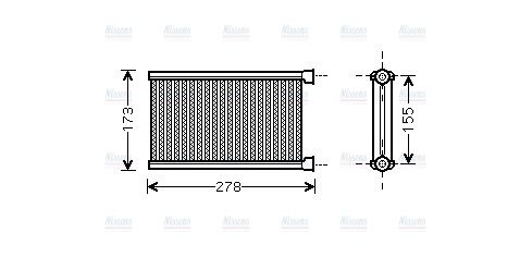 AVA Cabin Heater Core BW6344