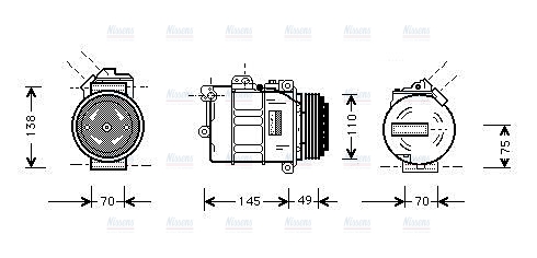 AVA Aircon Compressor BWAK237