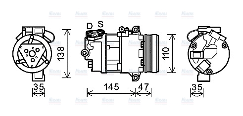 AVA Aircon Compressor BWAK395