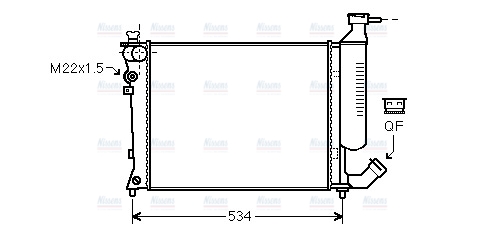 AVA Coolant Radiator CNA2154