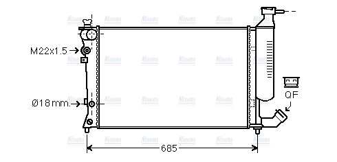 AVA Coolant Radiator CNA2156
