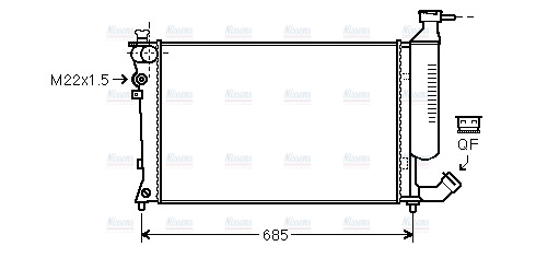 AVA Coolant Radiator CNA2157