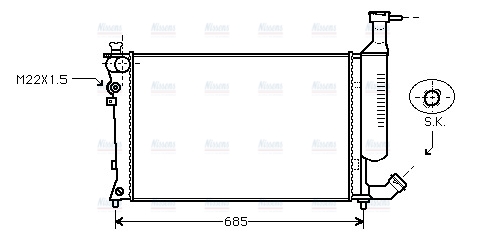 AVA Coolant Radiator CNA2168