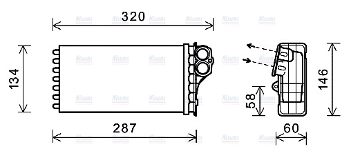 AVA Cabin Heater Core CNA6279