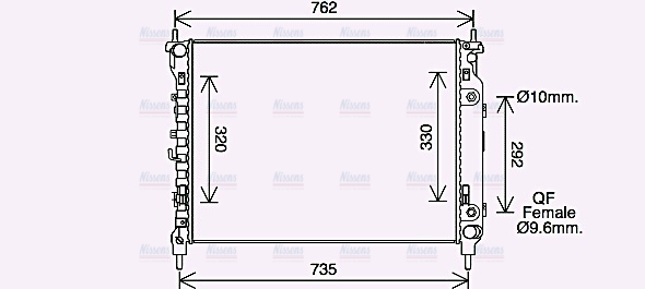 AVA Coolant Radiator CT2067