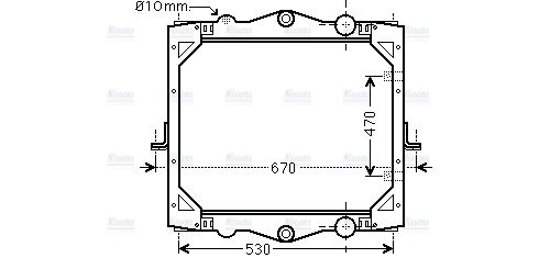 AVA Coolant Radiator DF2039