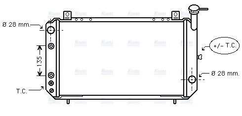 AVA Coolant Radiator DN2050