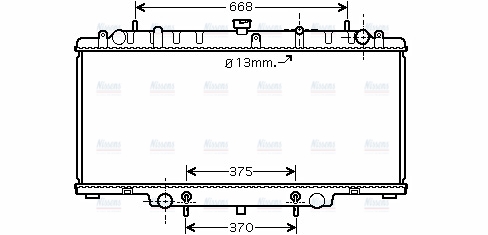 AVA Coolant Radiator DN2264