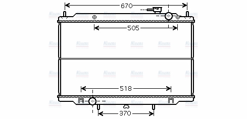 AVA Coolant Radiator DN2266