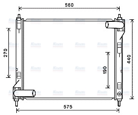 AVA Coolant Radiator DN2354