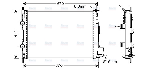 AVA Coolant Radiator DN2361