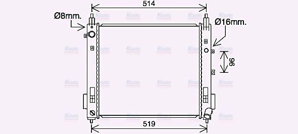 AVA Coolant Radiator DN2440