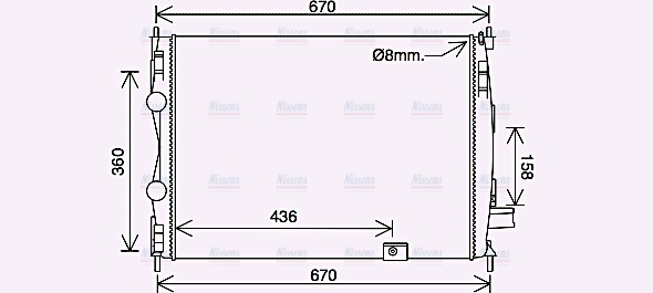 AVA Coolant Radiator DN2445