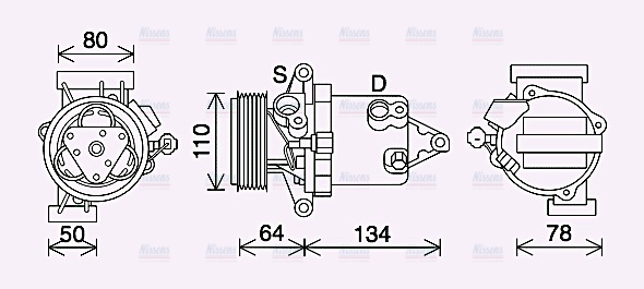 AVA Aircon Compressor DNAK437