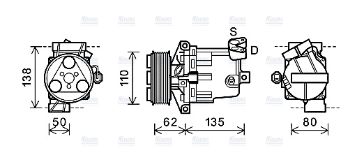 AVA Aircon Compressor DNK342