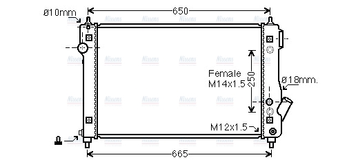 AVA Coolant Radiator DW2087