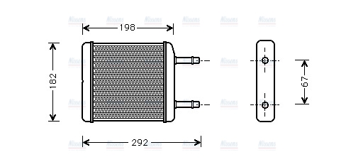 AVA Cabin Heater Core DWA6024