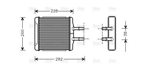 AVA Cabin Heater Core DWA6027