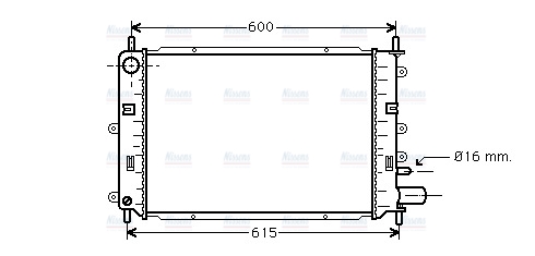 AVA Coolant Radiator FD2152