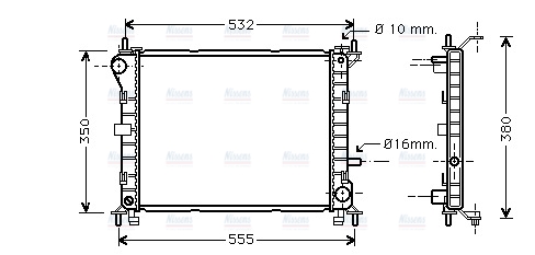 AVA Coolant Radiator FD2263