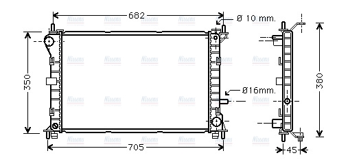 AVA Coolant Radiator FD2265