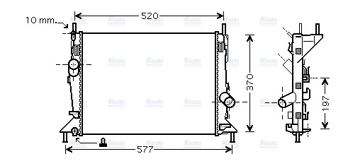 AVA Coolant Radiator FD2368