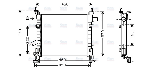 AVA Coolant Radiator FD2373