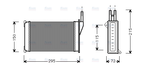 AVA Cabin Heater Core FD6098