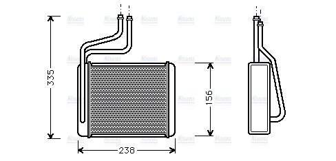 AVA Cabin Heater Core FD6286
