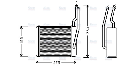 AVA Cabin Heater Core FD6356