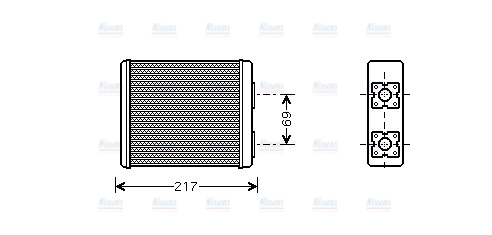 AVA Cabin Heater Core FD6362
