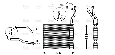AVA Cabin Heater Core FD6365