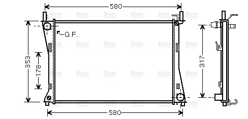 AVA Coolant Radiator FDA2325