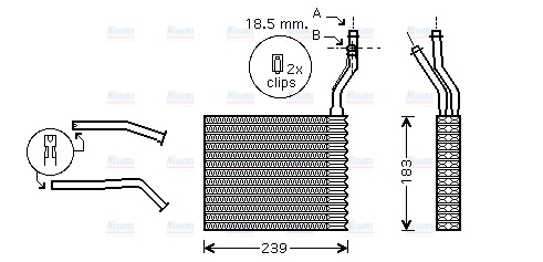 AVA Cabin Heater Core FDA6364